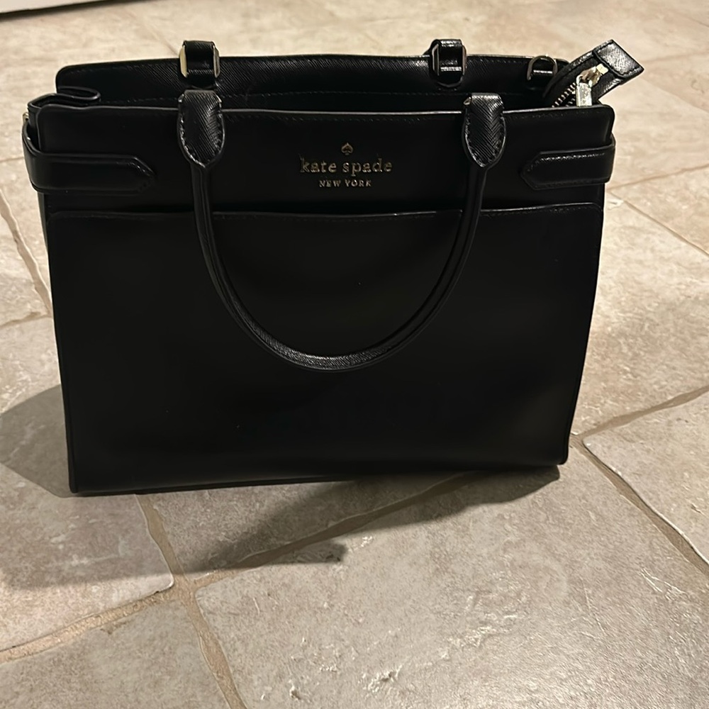 Kate spade black scratch resistant leather bag